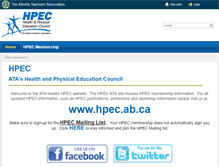 Tablet Screenshot of hpec.teachers.ab.ca