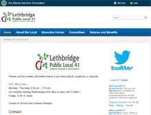 Tablet Screenshot of local41.teachers.ab.ca