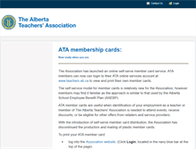 Tablet Screenshot of cards.teachers.ab.ca